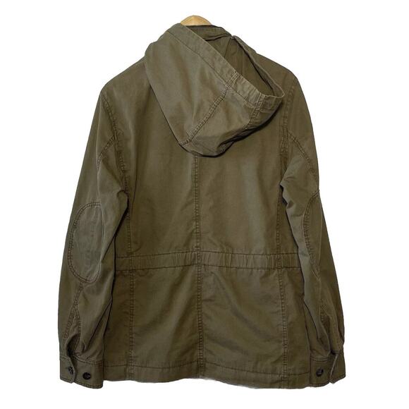 Vintage Gap Factory Men’s Khaki Olive Green Hooded Utility Grunge Boho Jacket, S - Picture 4 of 12